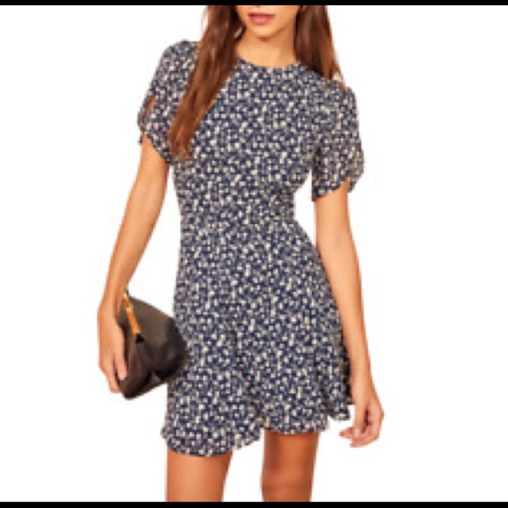 Reformation Violette short sleeve dress